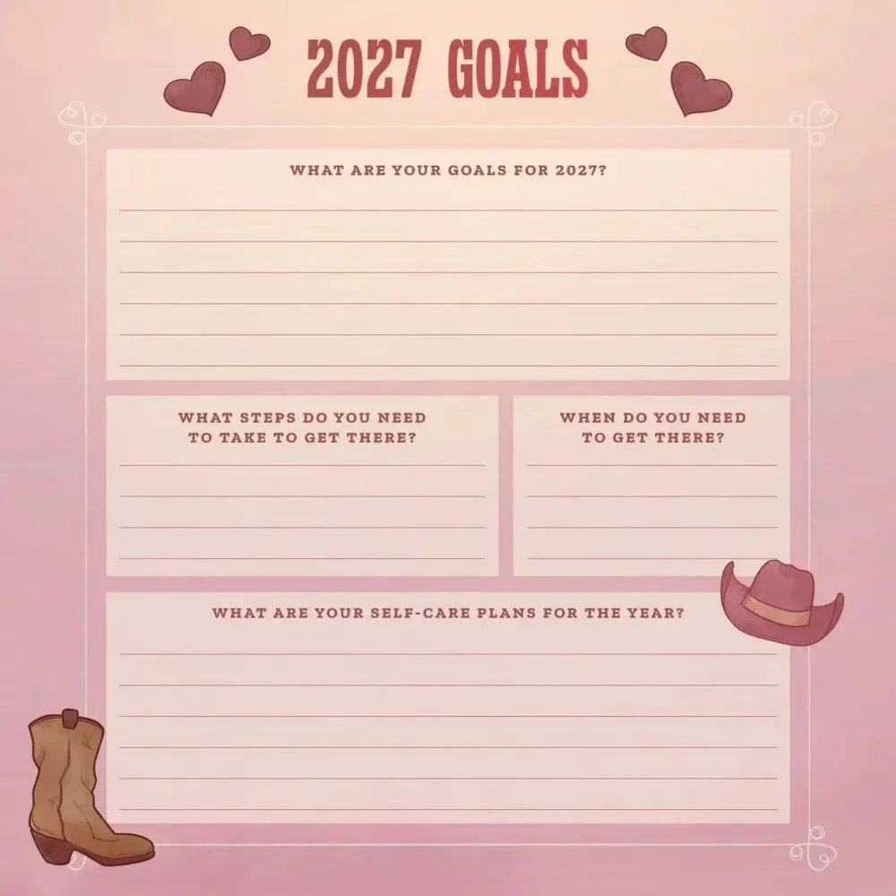 2027 Theres a Snake in My Boot Wall Calendar Western Cowgirl 12 Month Country